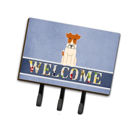 Carolines Treasures Wire Fox Terrier Welcome Leash or Key Holder BB5682TH68